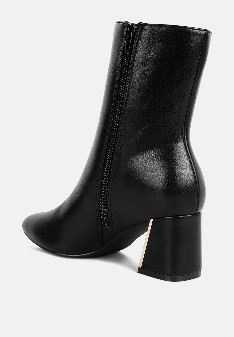 Kaira Metallic Accent Heel High Ankle Boots-2