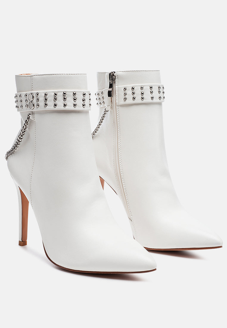 Kendra Faux Leather High Heel Stiletto Boots-2