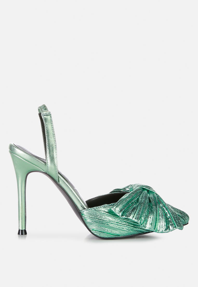 Kiki Bow Embellished Slingback Sandals-7