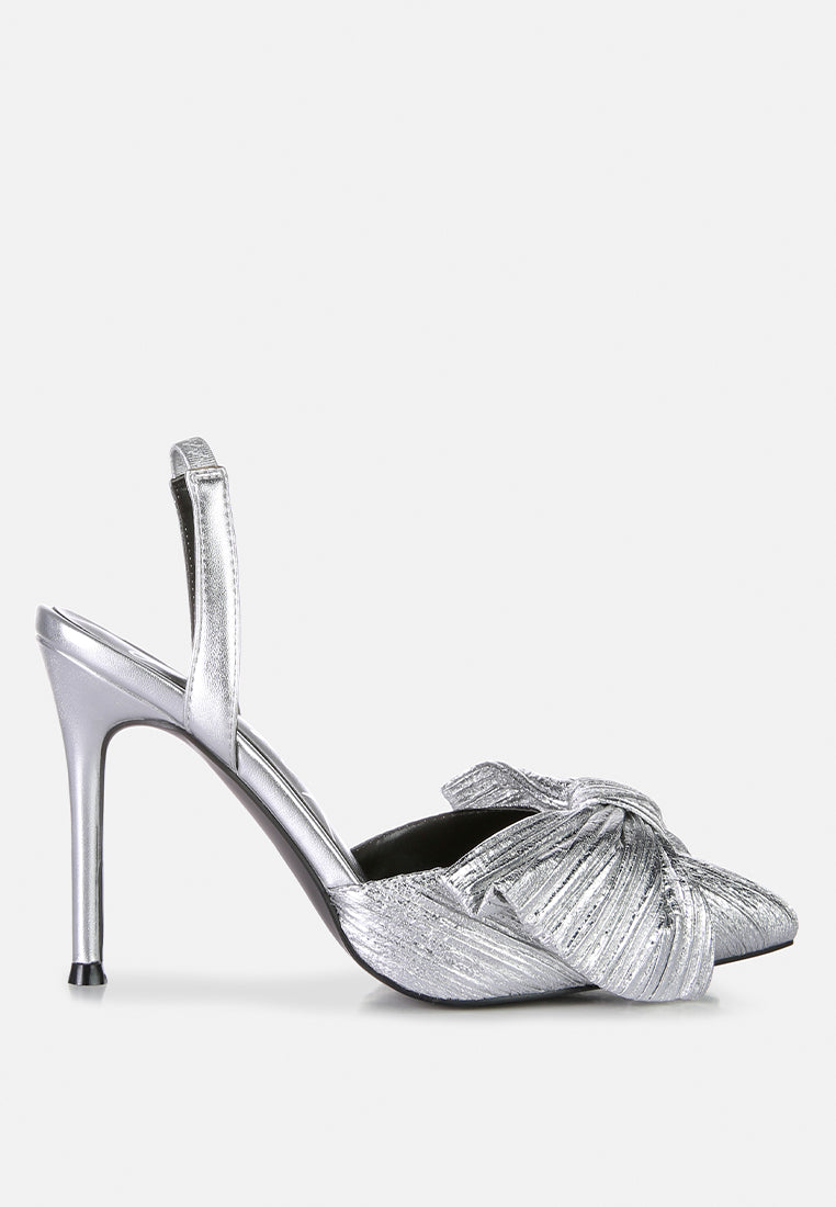 Kiki Bow Embellished Slingback Sandals-6
