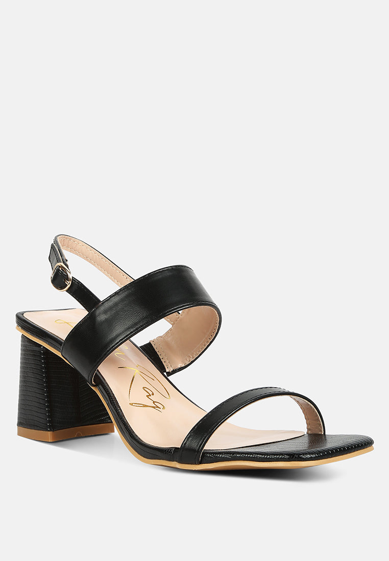 Kirk Elasticated Gussets Block Heel Sandals-1