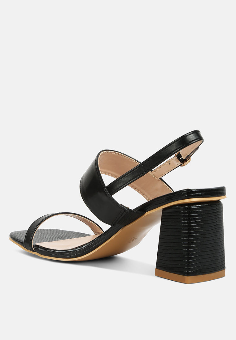 Kirk Elasticated Gussets Block Heel Sandals-2