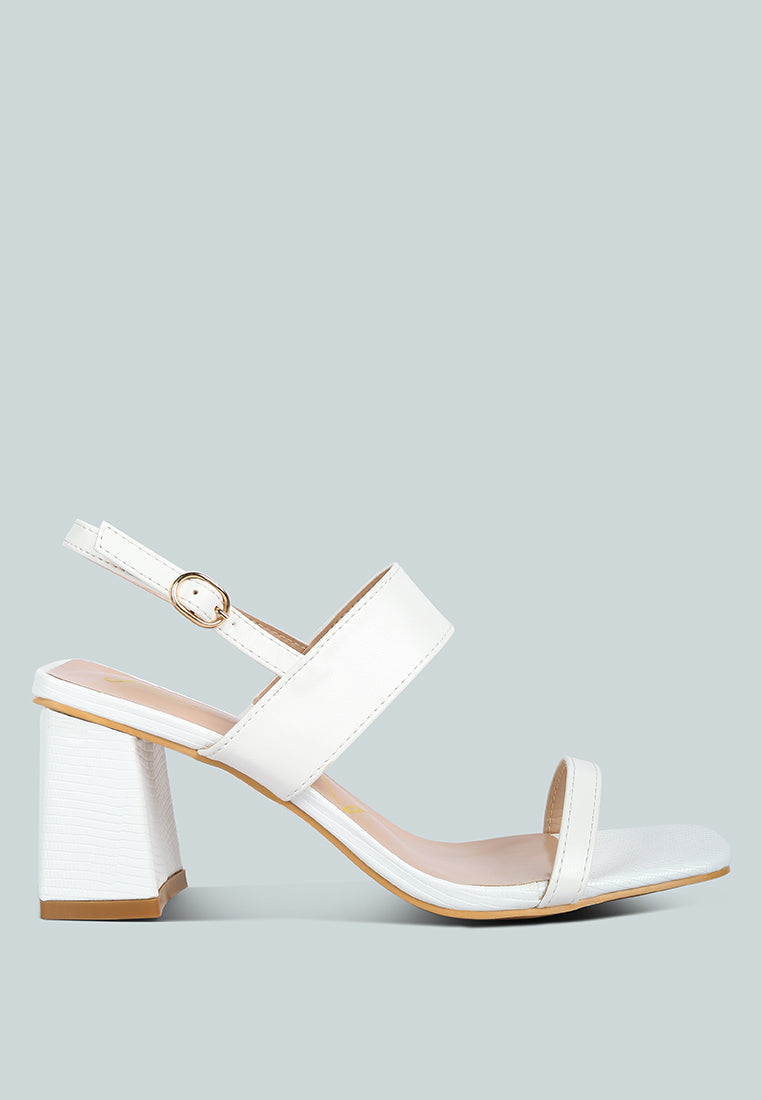 Kirk Elasticated Gussets Block Heel Sandals-5