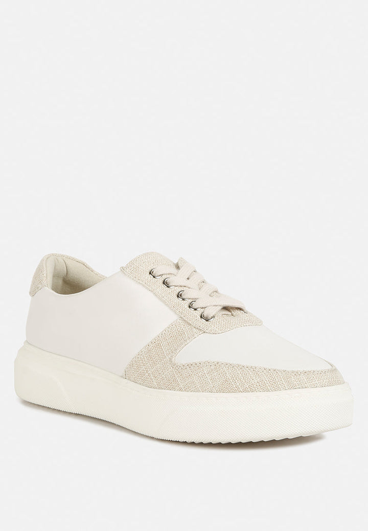 Kjaer Dual Tone Leather Sneakers-2