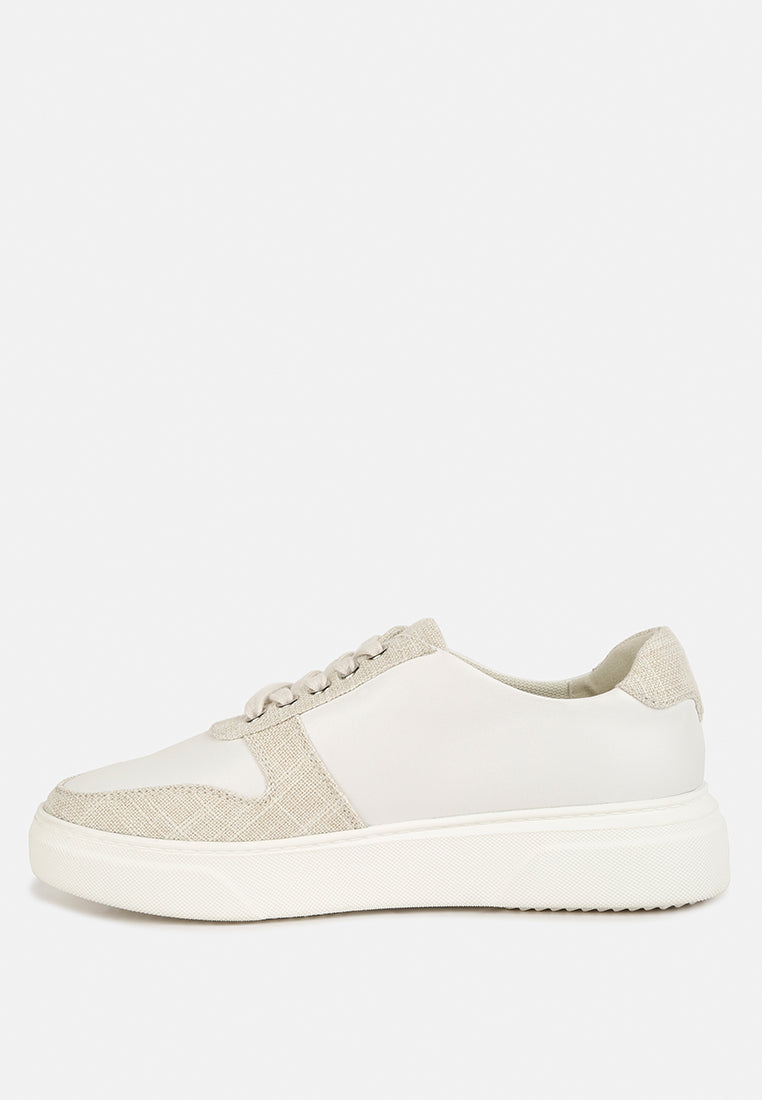 Kjaer Dual Tone Leather Sneakers-3