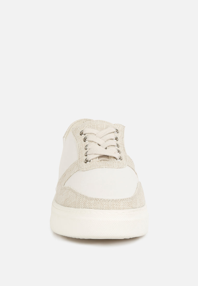 Kjaer Dual Tone Leather Sneakers-4