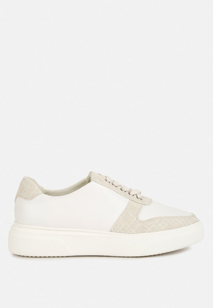 Kjaer Dual Tone Leather Sneakers-0