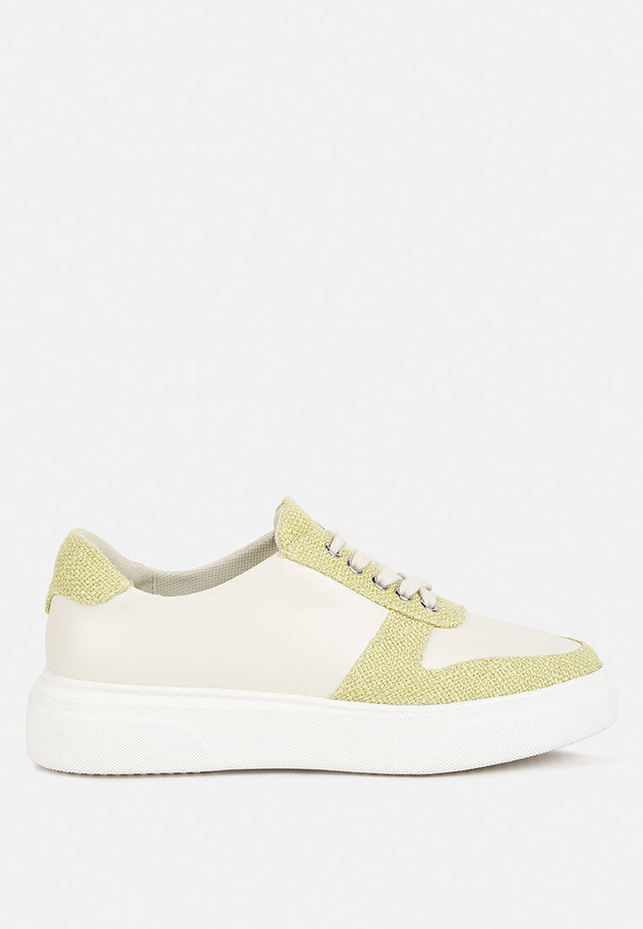 Kjaer Dual Tone Leather Sneakers-5
