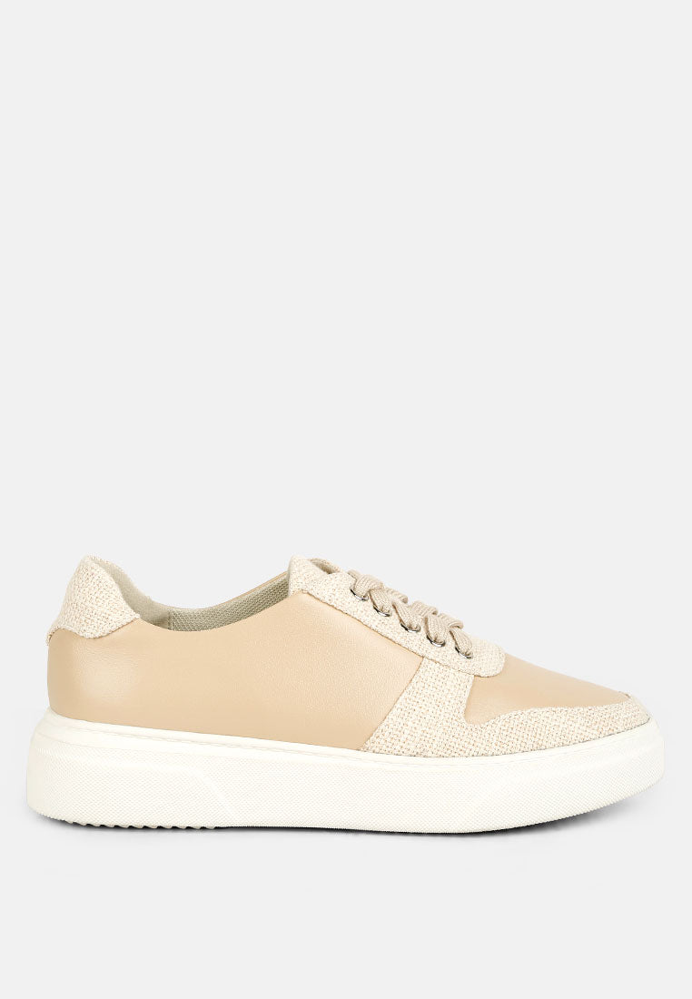 Kjaer Dual Tone Leather Sneakers-6