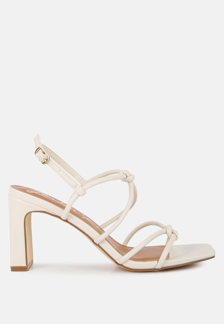 Kralor Knotted Strap Italian Block Heel Sandals-0