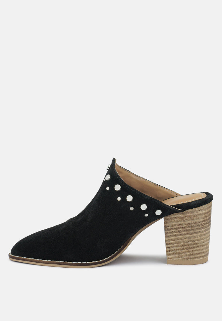 Leslie Stacked Heel Mules-2