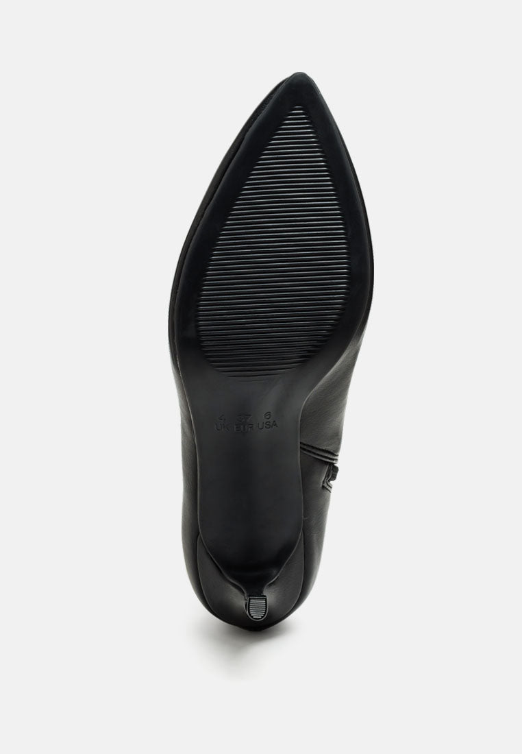 Leylah Mid Heel Stiletto Ankle Boots-4