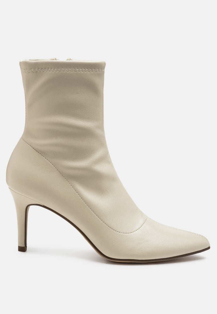 Leylah Mid Heel Stiletto Ankle Boots-5