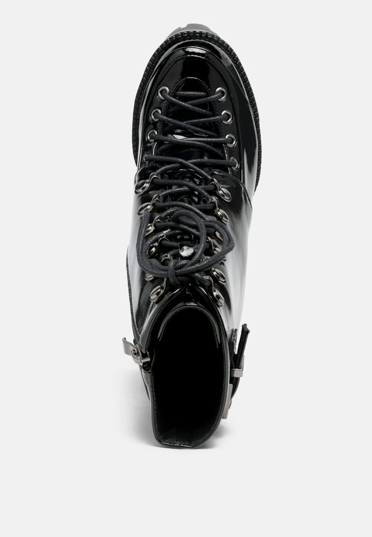 Lobra High Heel Lace Up Ankle Boots-3