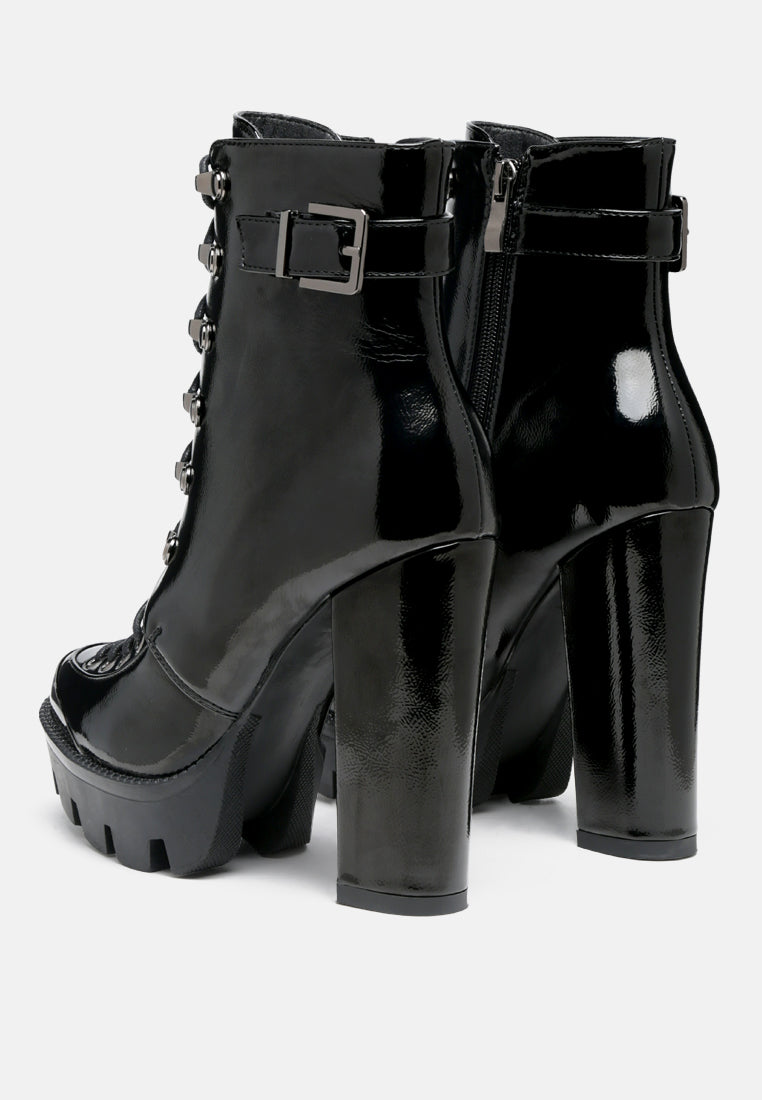Lobra High Heel Lace Up Ankle Boots-2