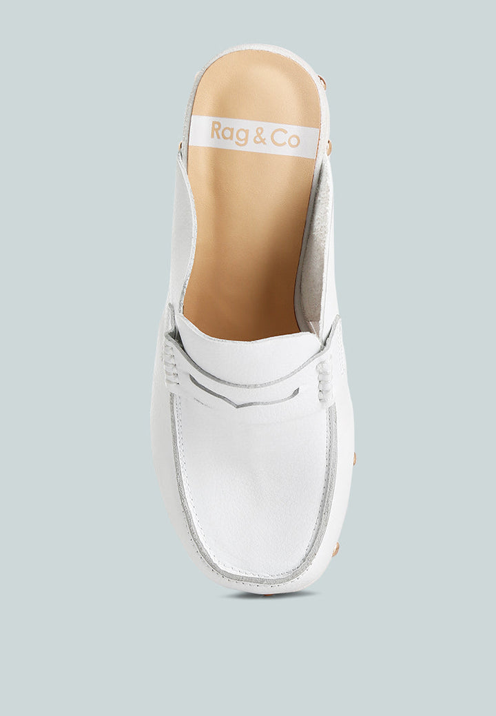 Lyrac Recycled Leather Platform Clogs-4