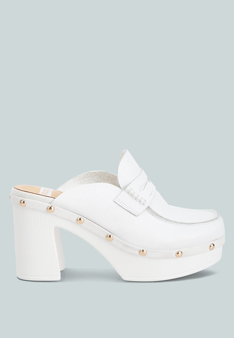 Lyrac Recycled Leather Platform Clogs-0
