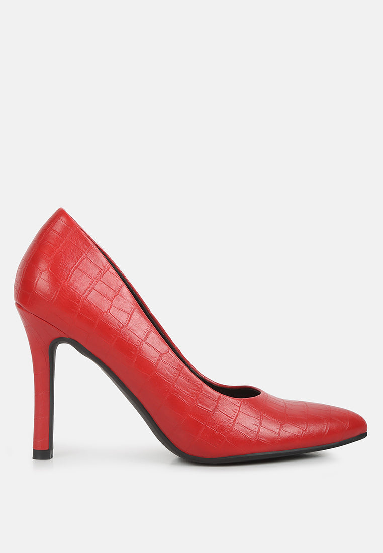 Mellen Croc Faux Leather Formal Pumps-5