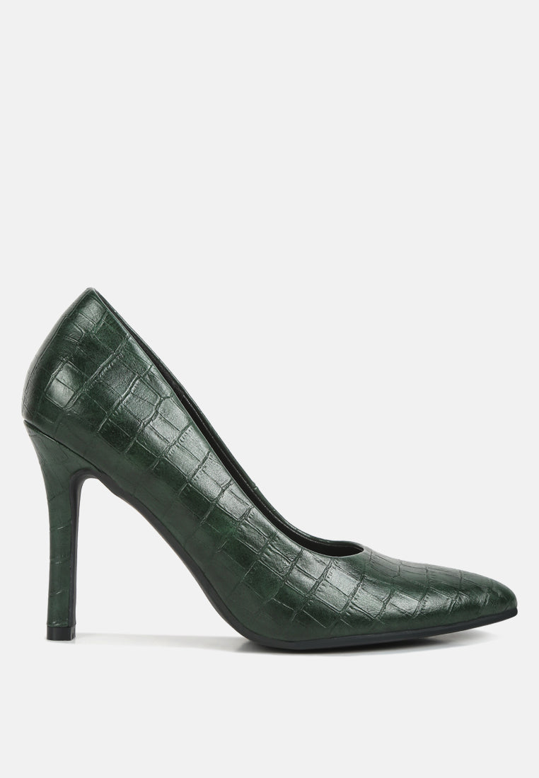 Mellen Croc Faux Leather Formal Pumps-0