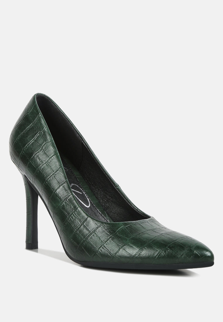 Mellen Croc Faux Leather Formal Pumps-1