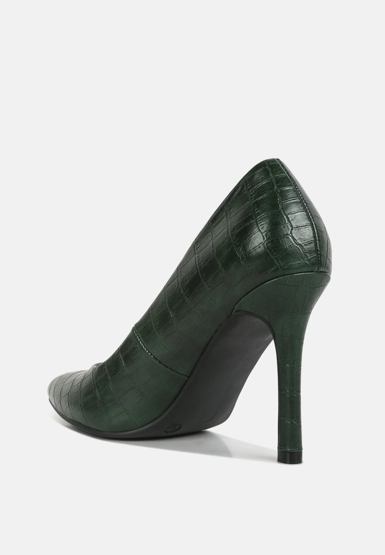 Mellen Croc Faux Leather Formal Pumps-2