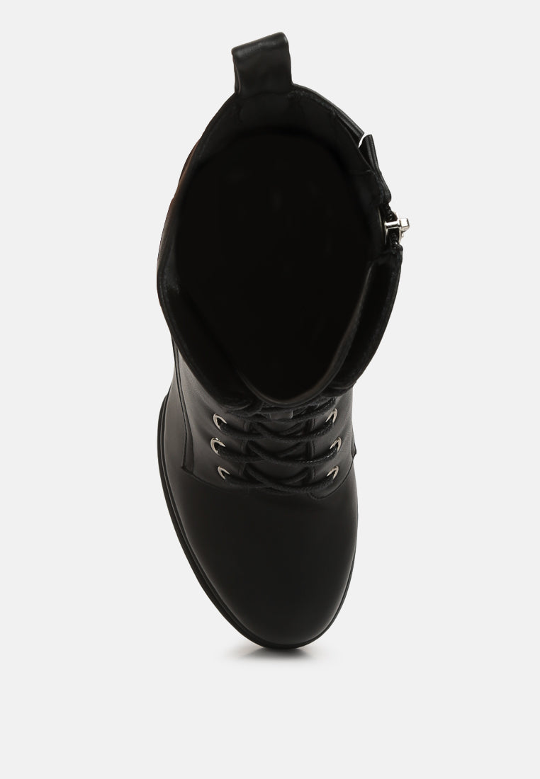 Meows Faux Leather High Heel Platform Ankle Boots-3