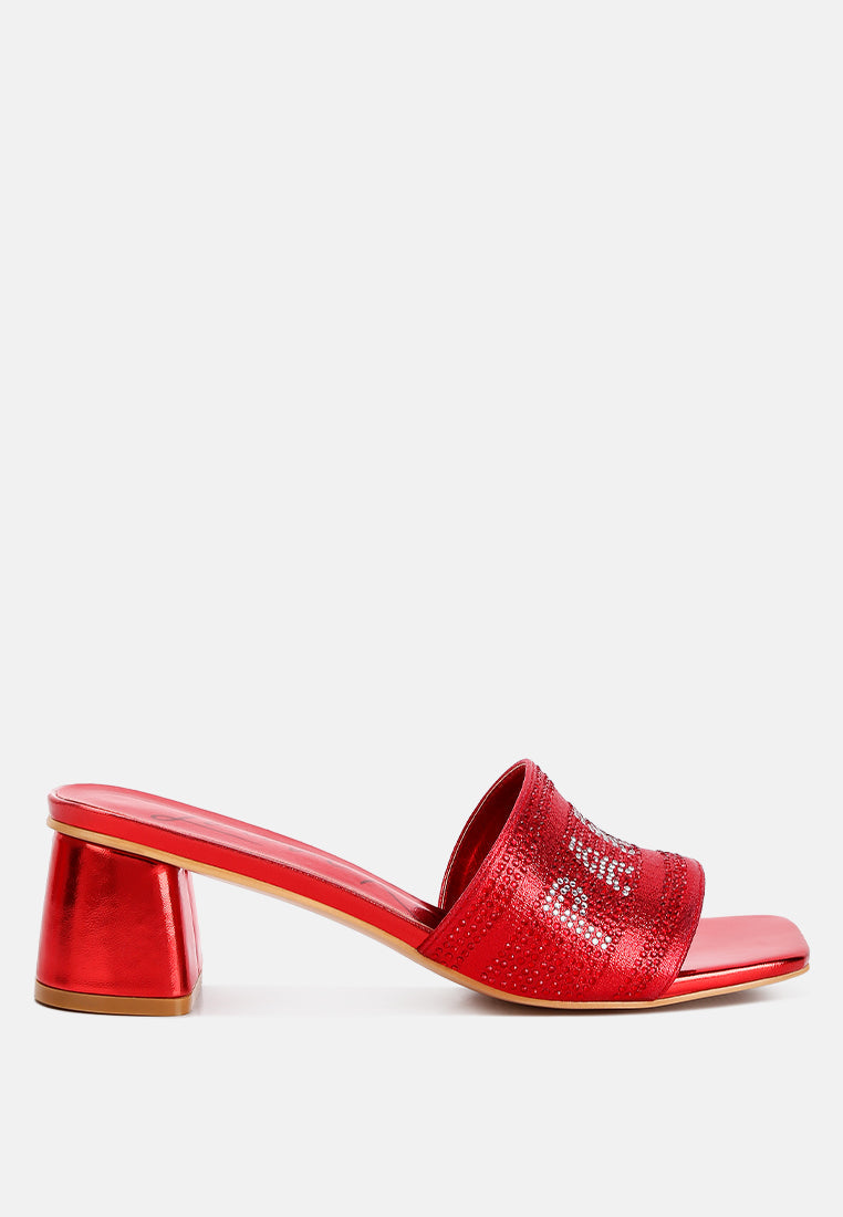 Messels Rhinestone Embellished Paris Sandals-0