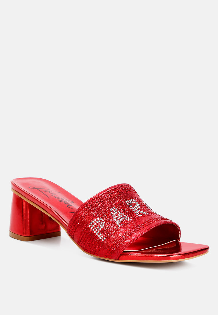 Messels Rhinestone Embellished Paris Sandals-1