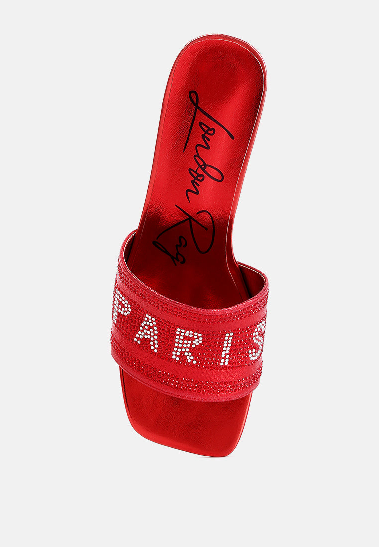 Messels Rhinestone Embellished Paris Sandals-3