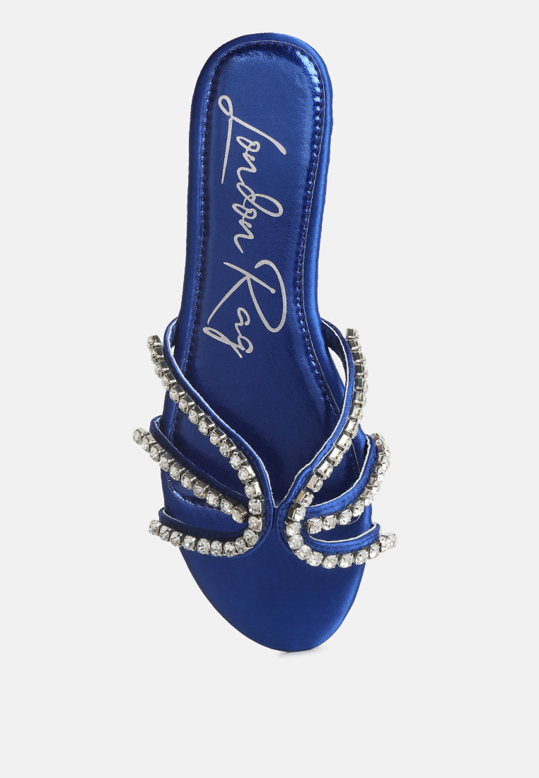 Mezzie Diamante Embellished Flat Sandals-3
