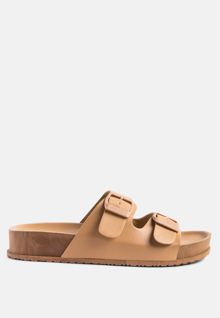 Minata Platform Buckled Slide Sandals-5