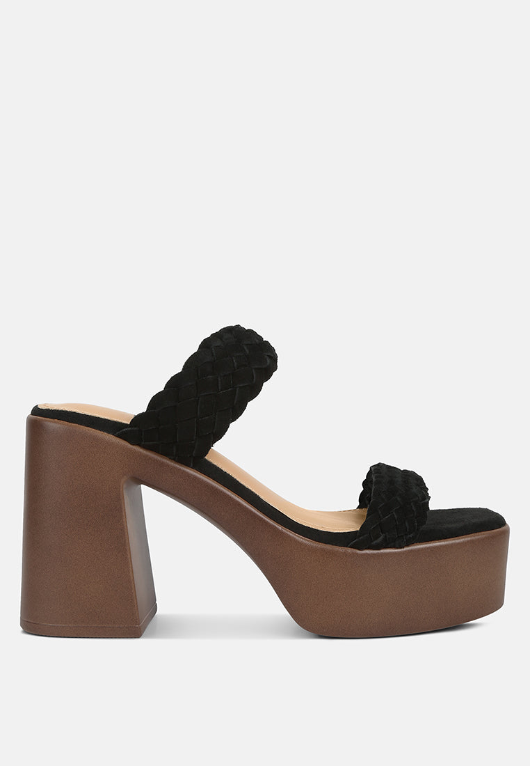 Misaki Woven Suede Strap Platform Sandals-6