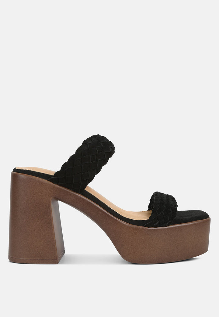 Misaki Woven Suede Strap Platform Sandals-6