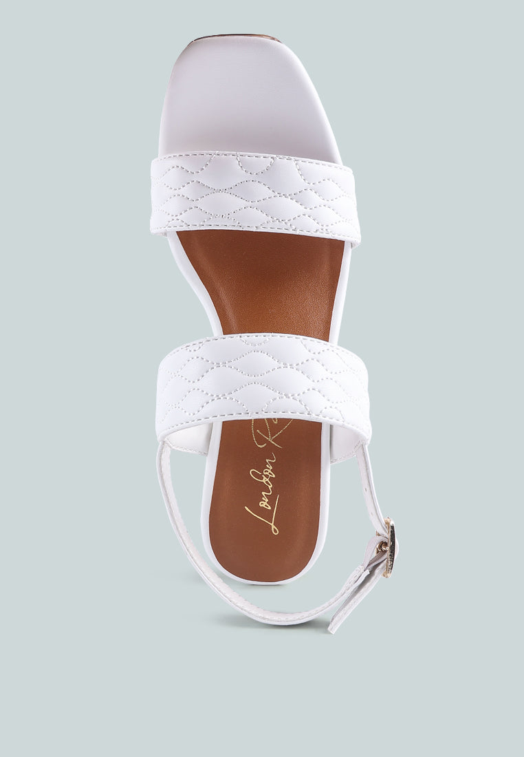Mohana Quilted High Wedge Heel Sandals-3