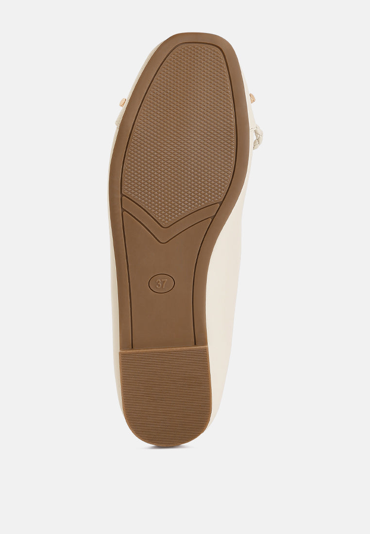 Moi Metallic Embellished Flat Ballerinas-4