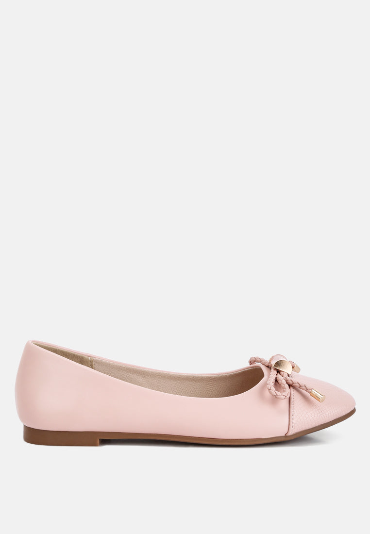 Moi Metallic Embellished Flat Ballerinas-6