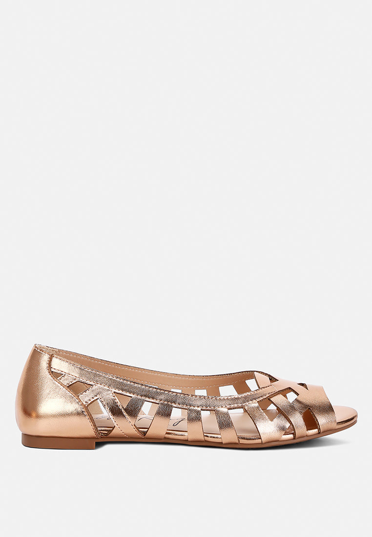 Moira Woven Peep Toe Flats-0