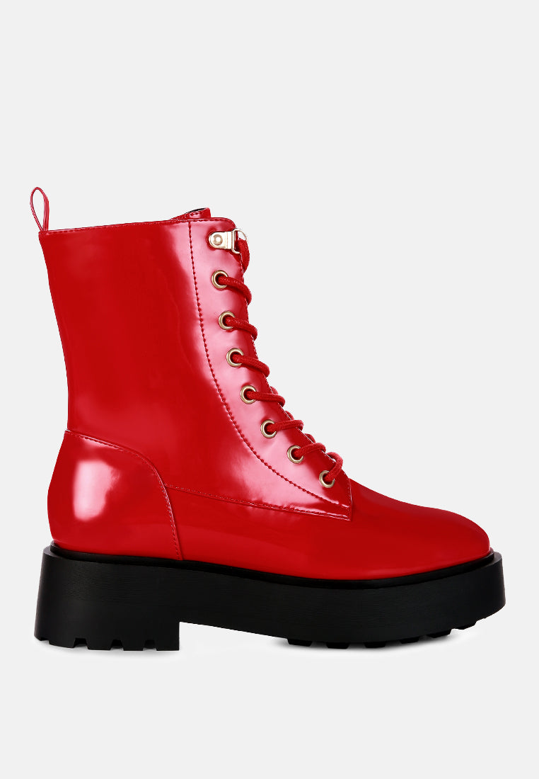 Molsh Faux Leather Ankle Biker Boots-5