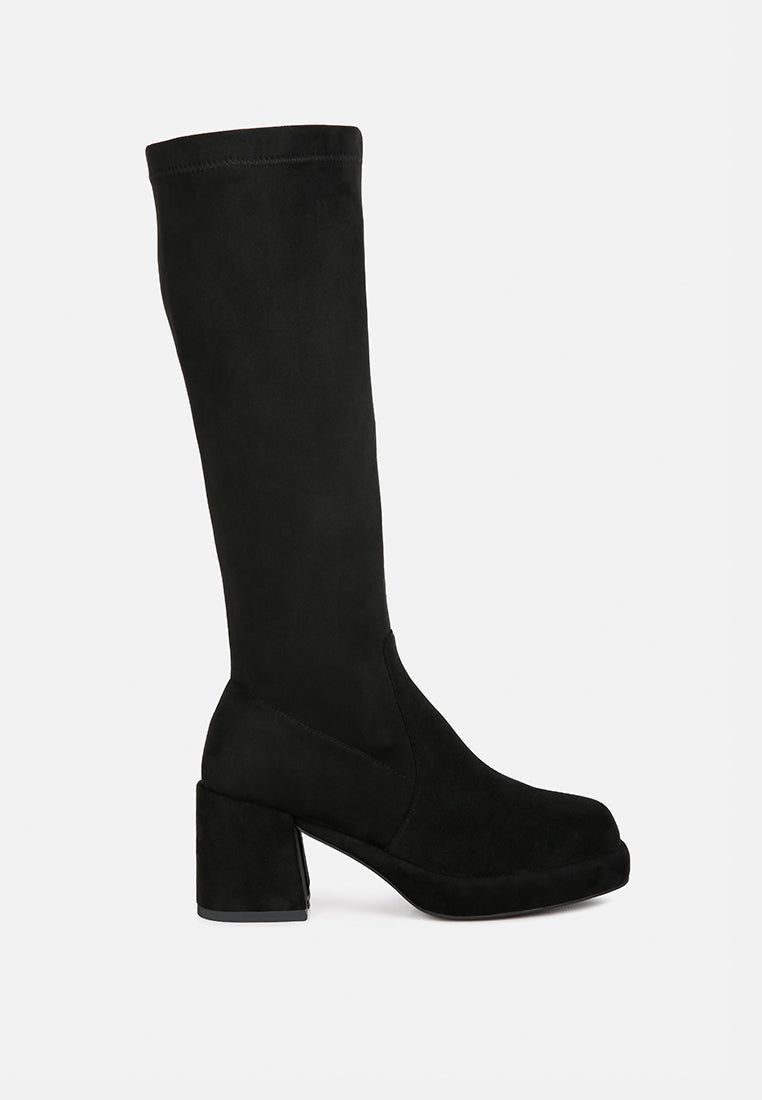 Morpin Stretch Suede Calf Boots-5