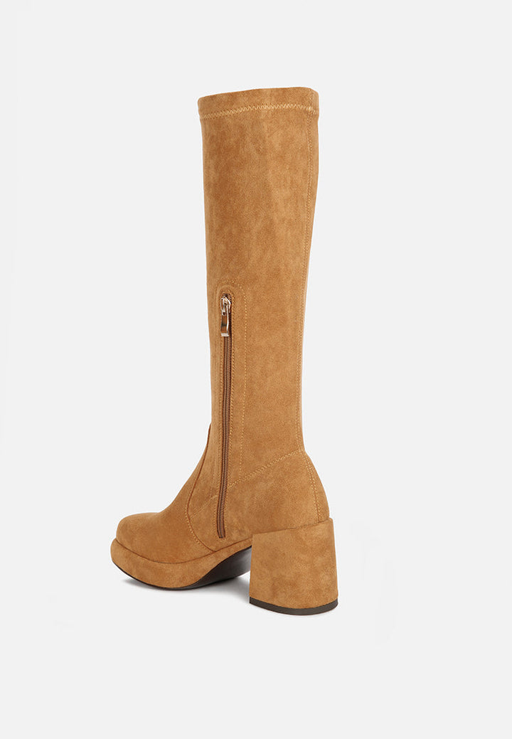 Morpin Stretch Suede Calf Boots-2