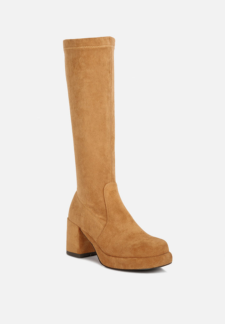 Morpin Stretch Suede Calf Boots-1