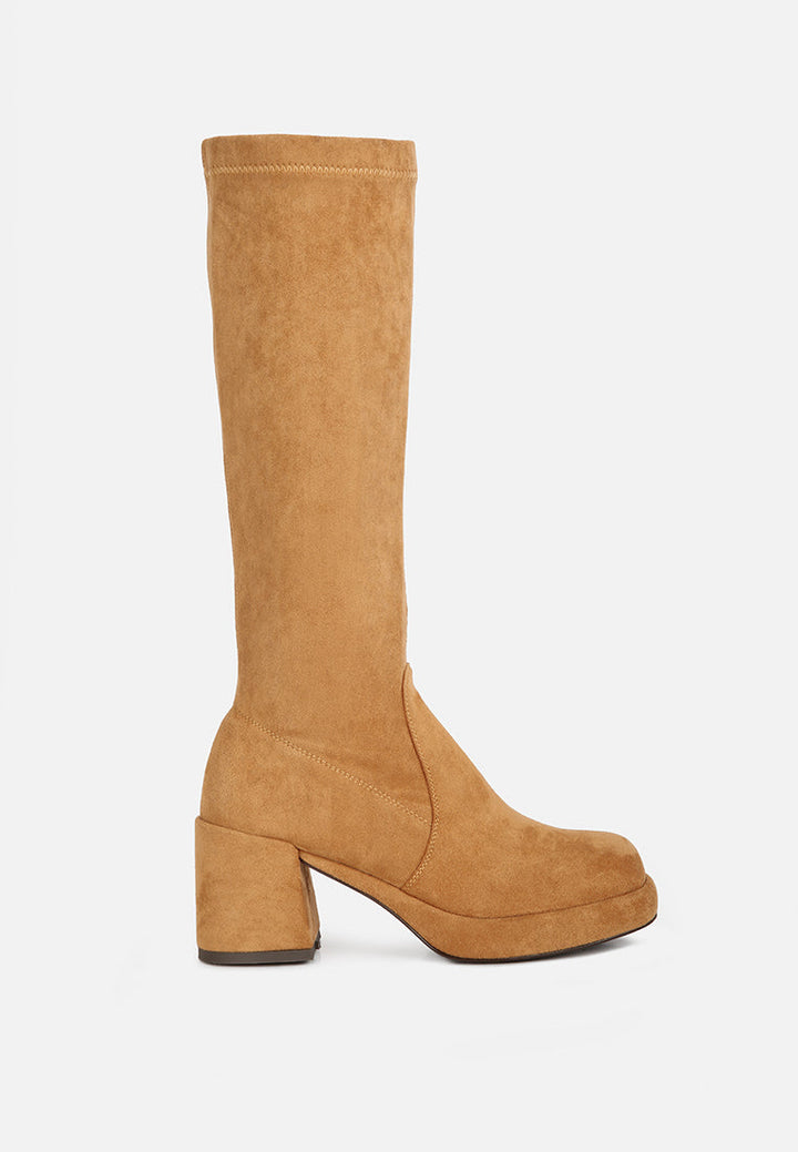 Morpin Stretch Suede Calf Boots-0