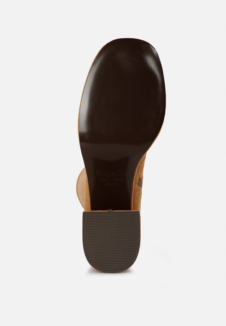 Morpin Stretch Suede Calf Boots-4