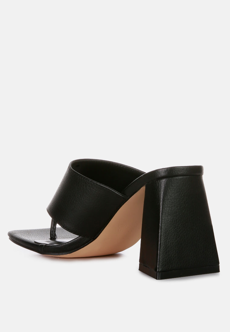 Muse Me Triangular Block Heel Thong Sandals-2