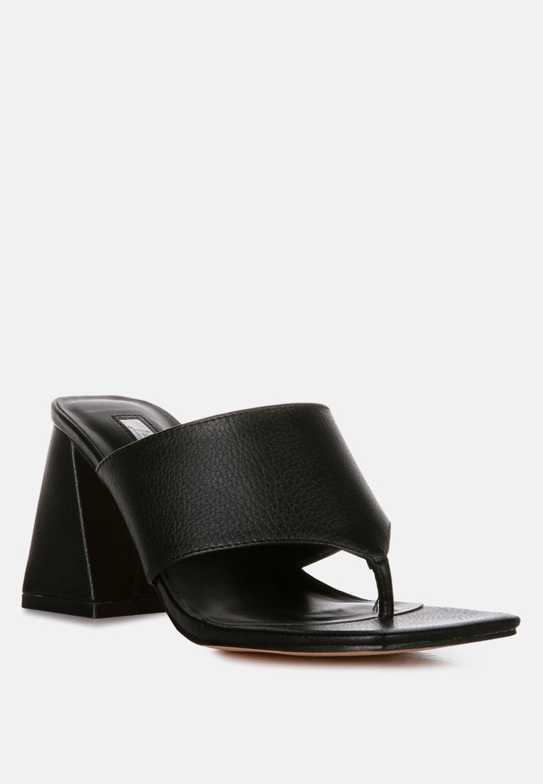 Muse Me Triangular Block Heel Thong Sandals-1