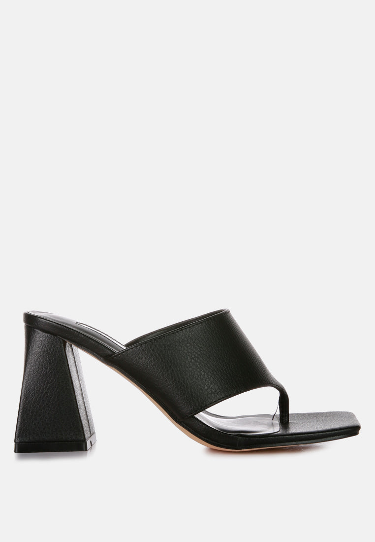 Muse Me Triangular Block Heel Thong Sandals-0