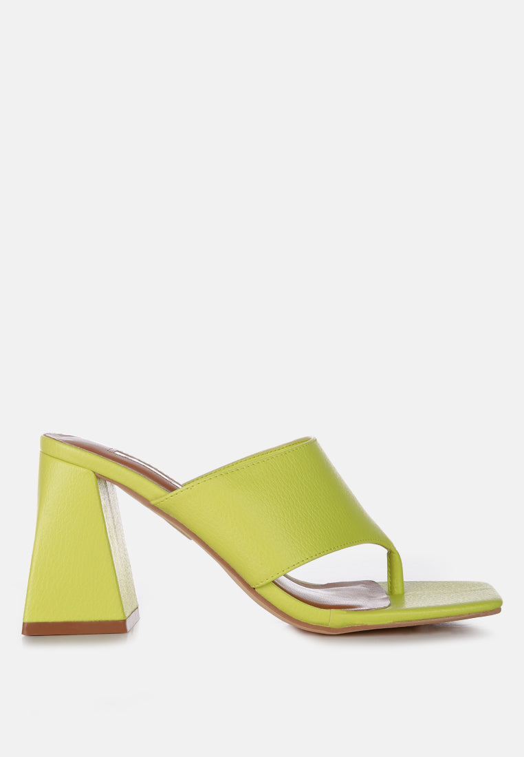 Muse Me Triangular Block Heel Thong Sandals-6