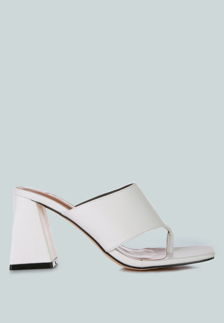 Muse Me Triangular Block Heel Thong Sandals-5