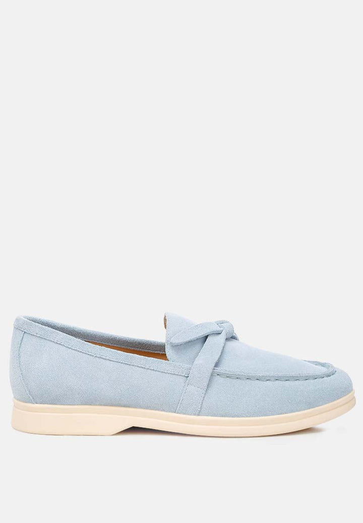 Nautica Genuine Suede Knot Detailed Loafers-4