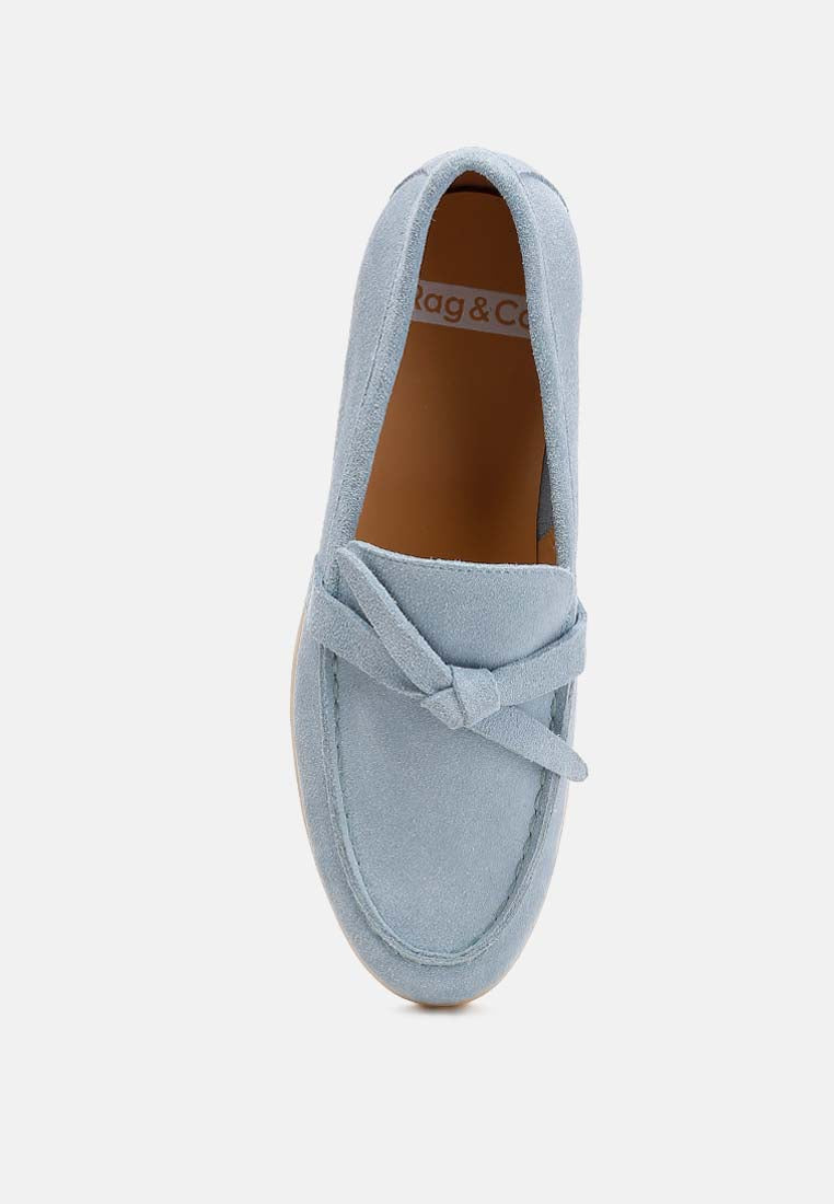 Nautica Genuine Suede Knot Detailed Loafers-3